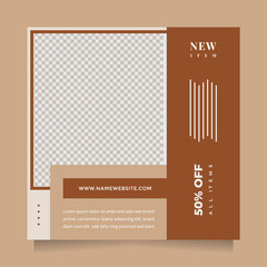 Creative, Clean and minimalist social media post and banner template design for promotion brand fashion and beauty product. Simple, stylish and trendy designs with modern and beautiful color