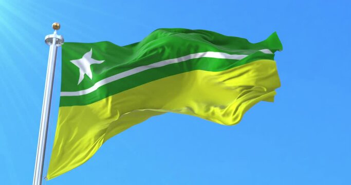 Boa Vista Flag, Roraima, Brazil. Loop