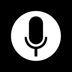 microphone icon on metal internet button