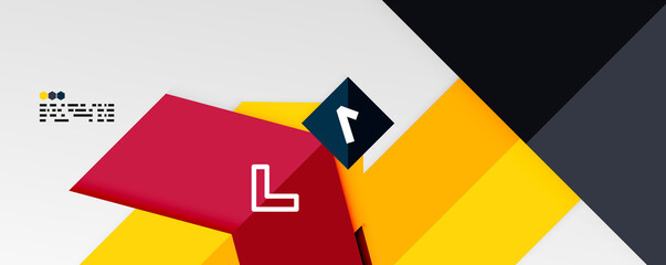 Shiny color triangles and geometric shapes vector abstract background