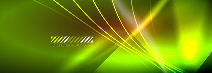 Neon dynamic beams vector abstract wallpaper background. Wallpaper background, design templates for business or technology presentations, internet posters or web brochure covers