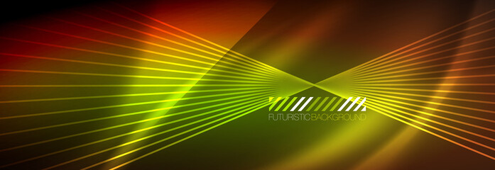 Neon dynamic beams vector abstract wallpaper background. Wallpaper background, design templates for business or technology presentations, internet posters or web brochure covers