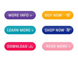 Set of modern buttons for web site vector Version 2