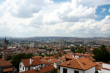 Fototapeta na wymiar City view from Ankara Castle.