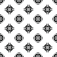 Seamless vector pattern in geometric ornamental style. 