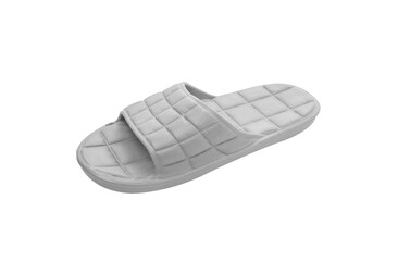Grey color sandal on isolated white background 