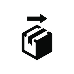 Package with right arrow icon