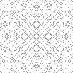 Vector geometric pattern. Repeating elements stylish background abstract ornament for wallpapers and backgrounds. Black and white colors