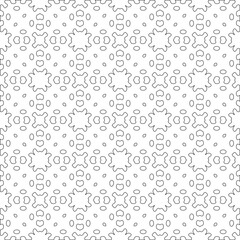 Vector geometric pattern. Repeating elements stylish background abstract ornament for wallpapers and backgrounds. Black and white colors