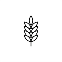 Farm wheat ears icon vector template on white background