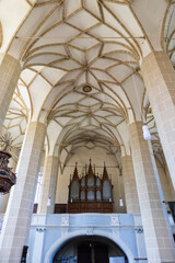 Inside of Biertan fortified church, late gothic materpiece  architecture