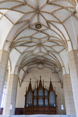 Inside of Biertan fortified church, late gothic materpiece  architecture