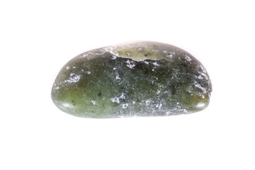 Macro mineral stone jasper on a white background