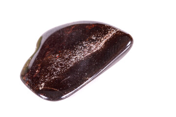 Macro mineral stone jasper on a white background