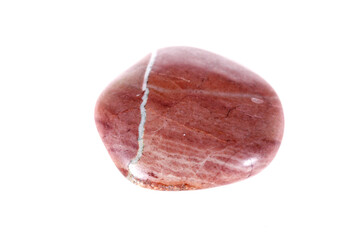 Macro mineral stone jasper on a white background