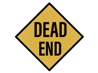 Dead end sign board, illustration image