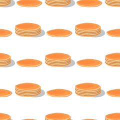 pancake , cartoon seamless pattern background