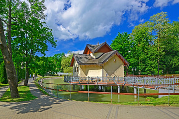 Spa town in southern Poland , which charm guests with their beauty and still immaculately clean air, Rymanow-Zdroj, Poland