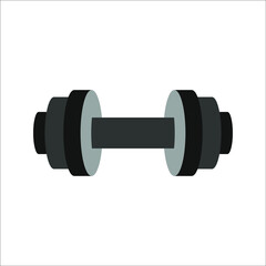 vector illustration of dumbbells, barbells, fitness equipment, gym isolated on white background. color editable