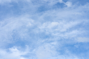 Beautiful blue sky with tiny cloud.	
