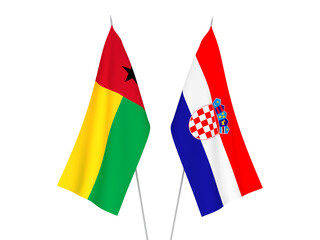 Croatia and Republic of Guinea Bissau flags