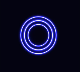 Abstraction neon circle, glowing advertising pattern, banner.