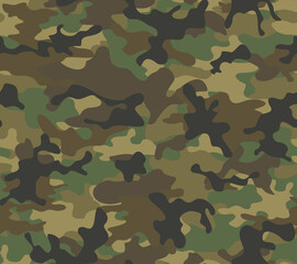 Army camo classic texture military uniform, trendy background. Ornament - obrazy, fototapety, plakaty