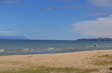 view of  Lake Baikal from the beach