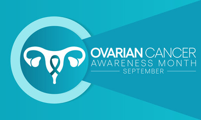 Ovarian Cancer awareness month is observed every year in September, it is a group of diseases that originates in the ovaries, or in the related areas of the fallopian tubes and the peritoneum. Vector