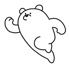 飛び出すシロクマ