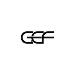gef letter original monogram logo design