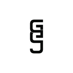 gej letter original monogram logo design