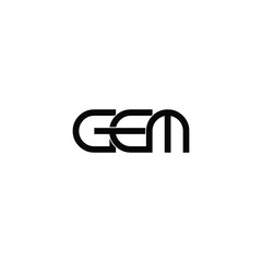 gem letter original monogram logo design