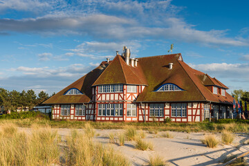 Tourist information house (Kurhaus) in Zingst, Mecklenburg-Western Pomerania...