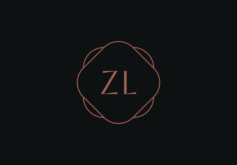 Initial letters ZL logo design template