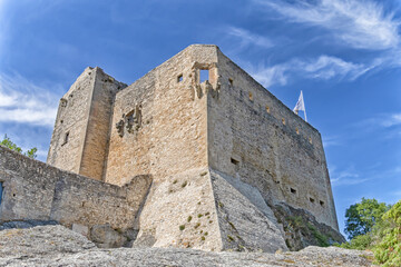 Fototapeta na wymiar vue du château Comtal à Vaison-la-Romaine