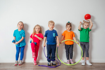 Obraz premium Young children adore doing physical activities at preschool