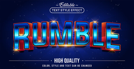 Editable text style effect - Rumble text style theme.