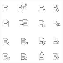 Set of Document Flow Management Vector Line Icons.high resolution and editable.