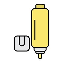 Vector Correction Pen Filled Outline Icon Design