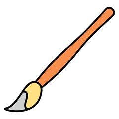 Vector Brush Filled Outline Icon Design