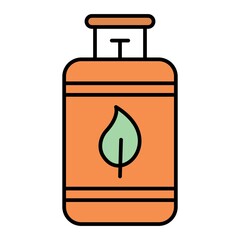 Vector Bio gas Filled Outline Icon Design