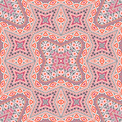 Persian seamless ornament graphic design. Arabesque geometric background. Rug print in ethnic