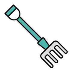 Vector Fork Filled Outline Icon Design