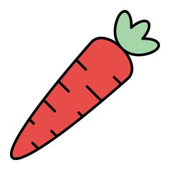 Vector Carrot Filled Outline Icon Design