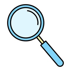 Vector Magnifying glass Filled Outline Icon Design