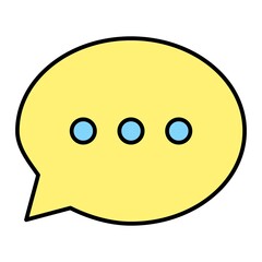 Vector Comments Filled Outline Icon Design