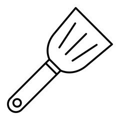 Vector Spatula Outline Icon Design