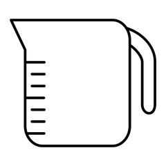 Vector Measuring Cup Outline Icon Design