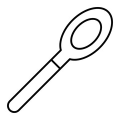 Vector Spoons Outline Icon Design